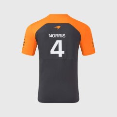 Týmové tričko McLaren F1 s logy sponzorů - Lando Norris tmavě šedé