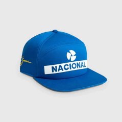 Ayrton Senna kšiltovka Nacional modrá s rovným kšiltem