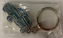 Fiat 500 klíčenka kovová modrá