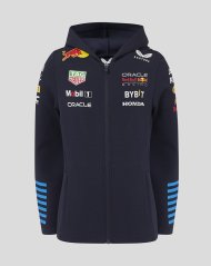 Dětská týmová mikina s kapucí na zip Red Bull Racing F1 2024 tmavě modrá - JL/12