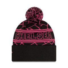 Zimní čepice CHELSEA vintage černá s bambulí
