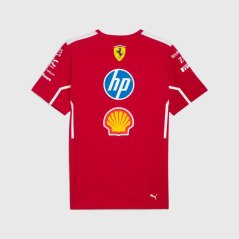 Dámské týmové tričko Scuderia Ferrari F1 s logy sponzorů