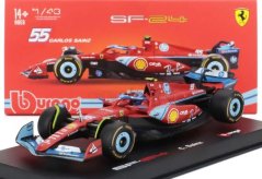 Model Scuderia Ferrari SF-24 BBurago #55 Carlos Sainz 2024 1:43 Signature - SE Miami