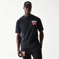 Volnočasové tričko Oracle Red Bull Racing NE LINEAR černé - oversize