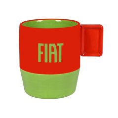 Keramický hrnek Fiat červeno-zlatý oficiální produkt