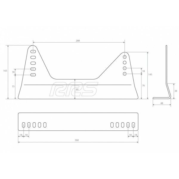RRS Montážní držák sedačky, ocelový