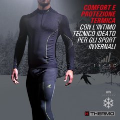Dámské funkční tričko TECSO dlouhý rukáv ke krku  K-THERMO - černé
