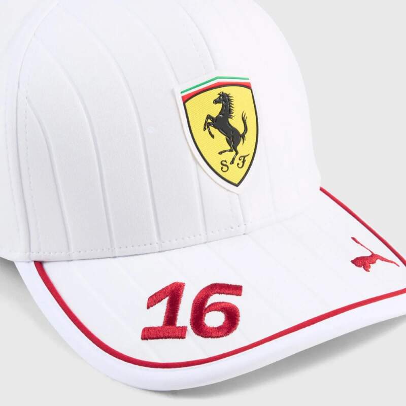 Týmová kšiltovka Charles Leclerc - Scuderia Ferrari F1 bílá