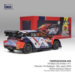 Model IXO Hyundai I20 N WRC Rally Japan 2024 World Champion T. Neuville 1:18