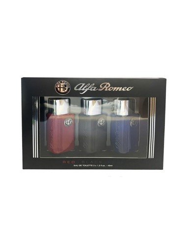 Alfa Romeo Eau De Toilette - Blue, Red, Black 3 x 40 ml dárková sada