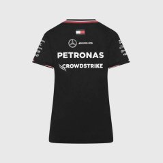 Dámske tímové tričko Mercedes AMG F1 2024 čierne