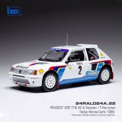 Model IXO Peugeot 205 T16 Rally Monte Carlo 1985 1:24