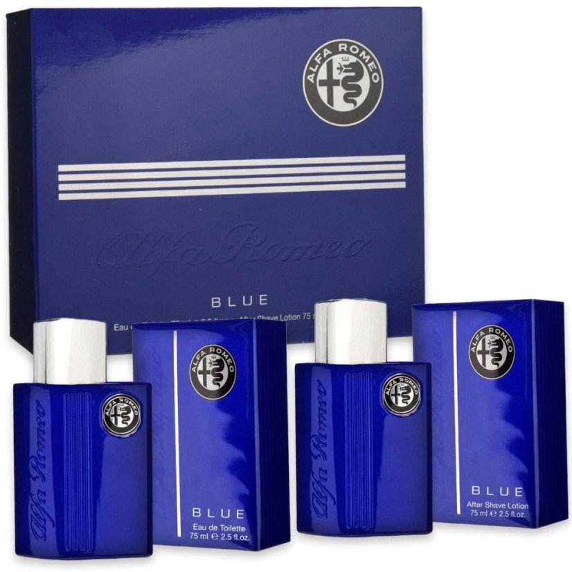 Alfa Romeo Blue Eau De Toilette 75 ml + After Shave 75 ml dárková sada