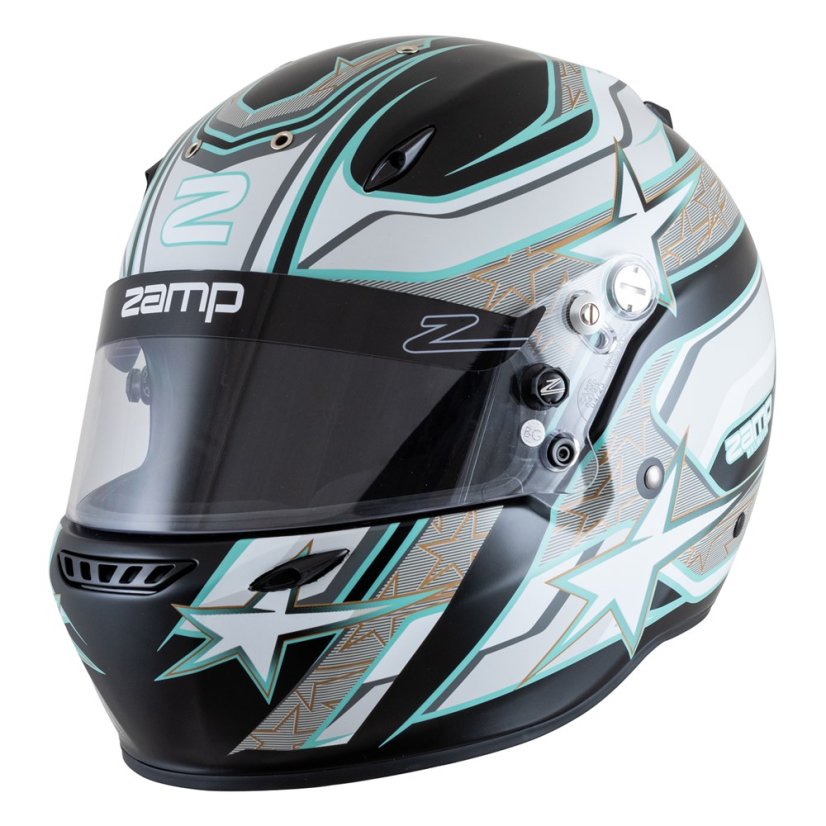 ZAMP Přilba ZR 72 Matte Black / Grey / Blue