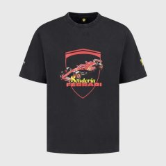 Volnočasové tričko Scuderia Ferrari F1 s motivom SF čierne
