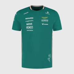 Týmové tričko Aston Martin F1 Team s logy sponzorů - Fernando Alonso