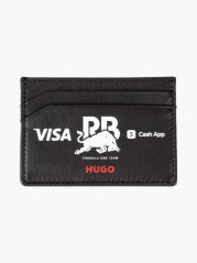 Kožené puzdro na karty HUGO - Visa Cash App RB čierne
